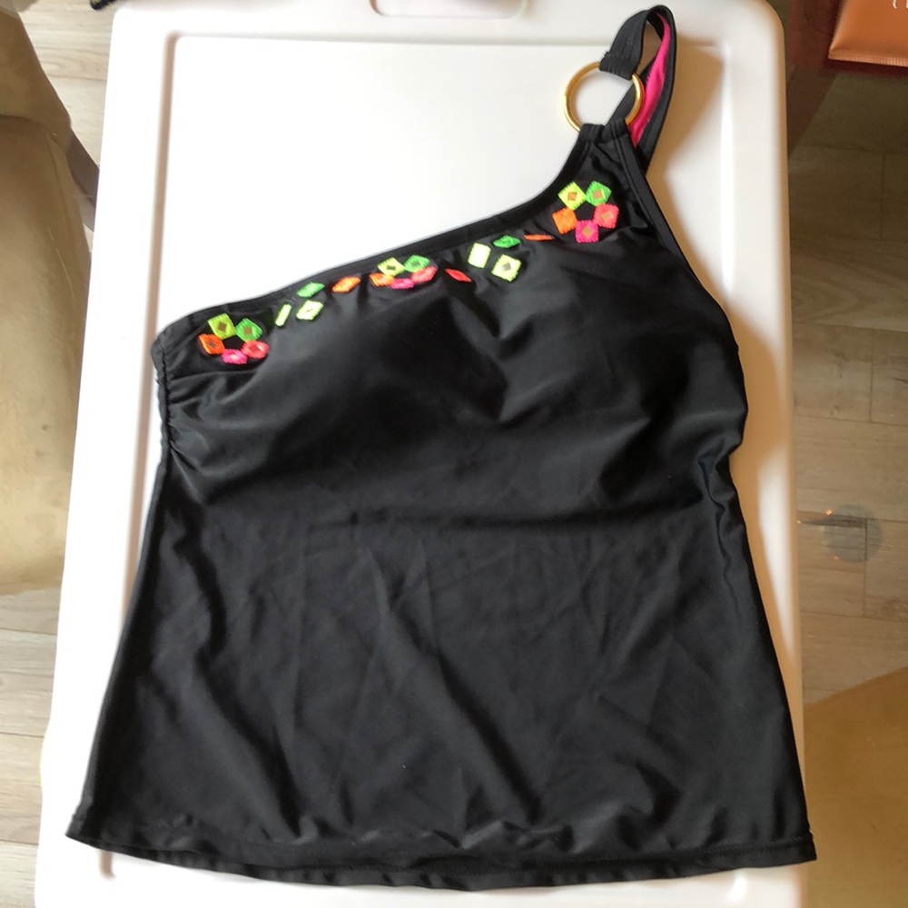 Xhileration Swim Top Nylon/Spandex/Poly - Medium
